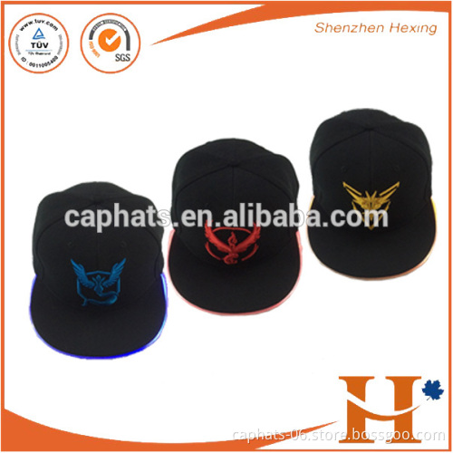 Wholesale Pokemon Go Cap Hat Team Valor Team Mystic Team Instinct Snapback Cap With LED Strip
